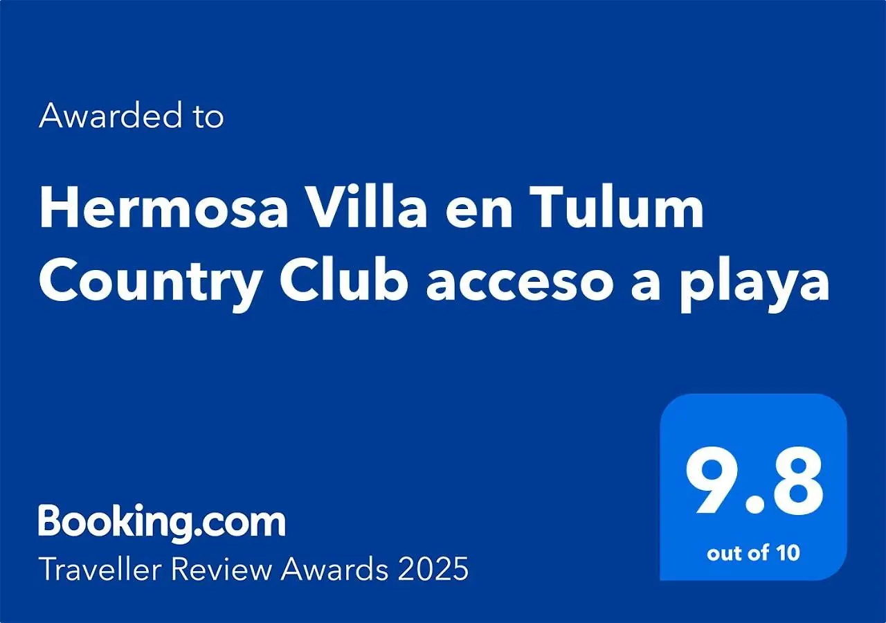 Hermosa Villa En Tulum Country Club Acceso A Playa Akumal